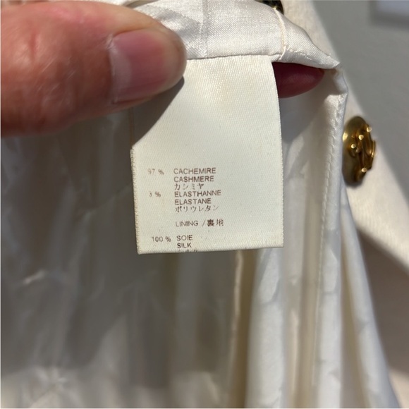 AUTHENTIC LOUIS VUITTON CASHMERE AND SILK COAT… CREAM COLORED. - Picture 6 of 9